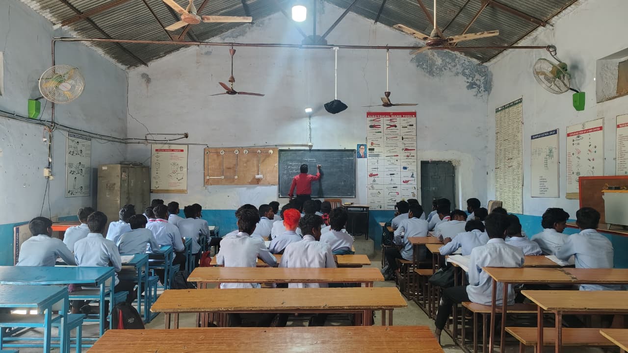 Students attending classroom lesson